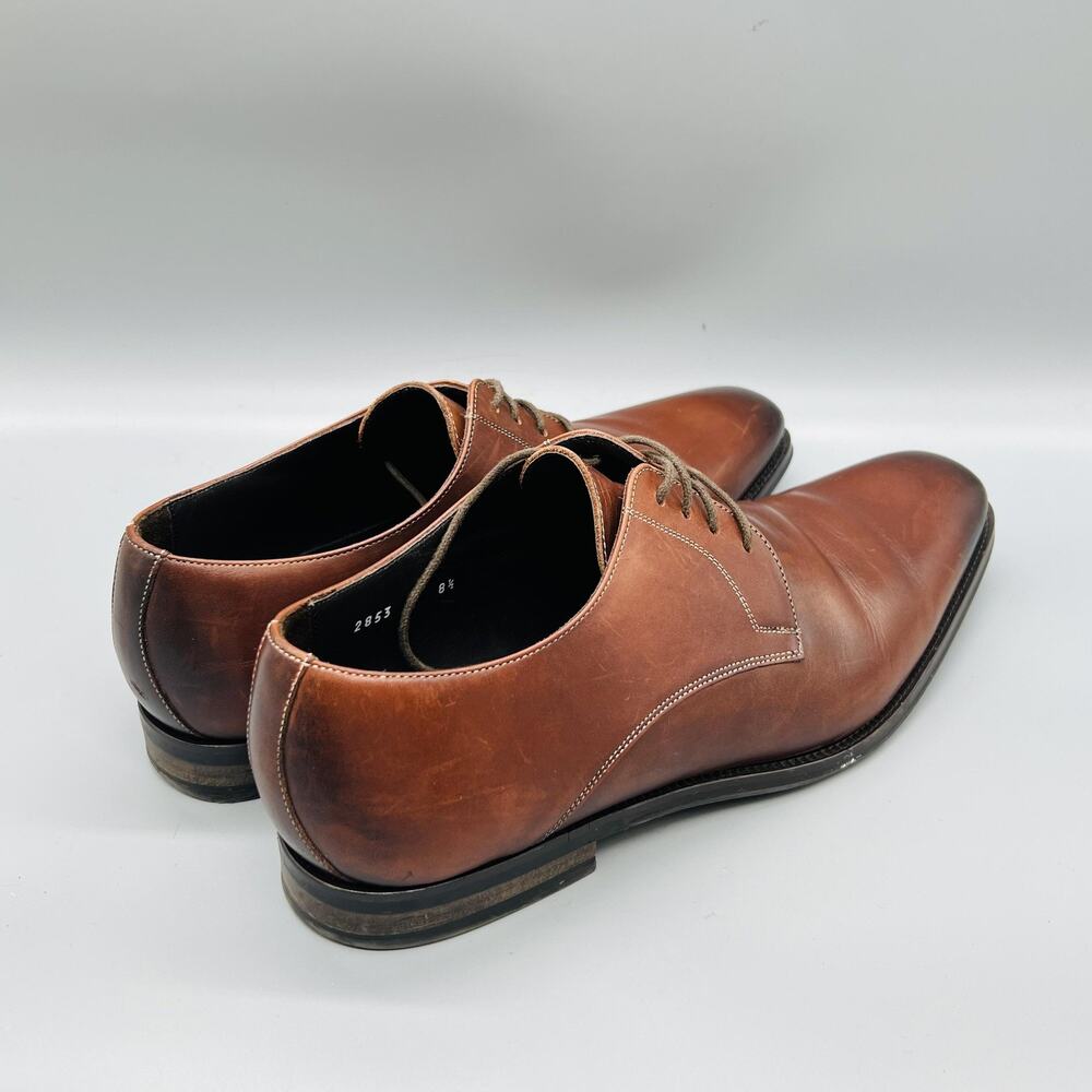 To Boot New York Shoes Mens 8.5 Brown Leather Adam Derrick Derby Oxford Dress - Picture 7 of 11